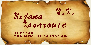 Mijana Košarović vizit kartica